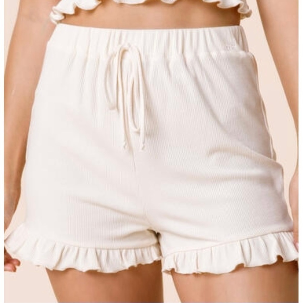 Francescas Ivory Cloth Shorts
